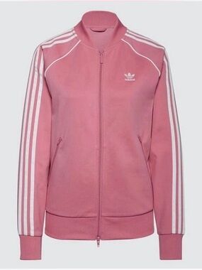 adidas Pink Women's Three-Stripe Varsity Track Jacket